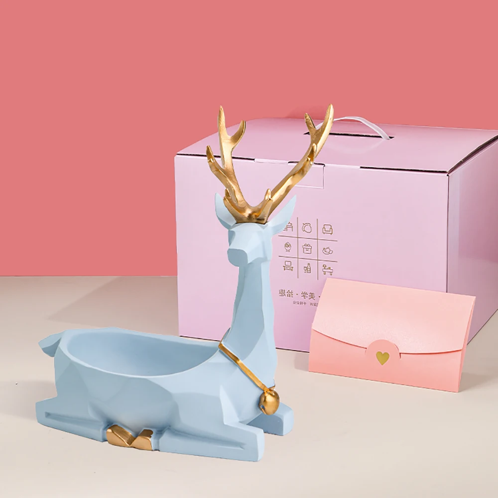 Cute Deer Resin Sculpture Key Makeup Storage Box Home Decoration Statue Bed Room Decor Figurine Christmas Wedding Birthday Gifts
Cute Deer Resin Sculpture Key Makeup Storage Box Home Decoration Statue Bed Room Decor Figurine Christmas Wedding Birthday Gifts