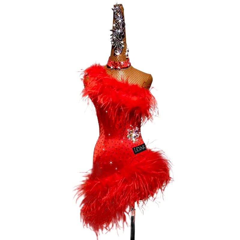 New latin dance competition dress cha cha children adult performance clothing costume women custom red feather latin dance dress
New latin dance competition dress cha cha children adult performance clothing costume women custom red feather latin dance dress