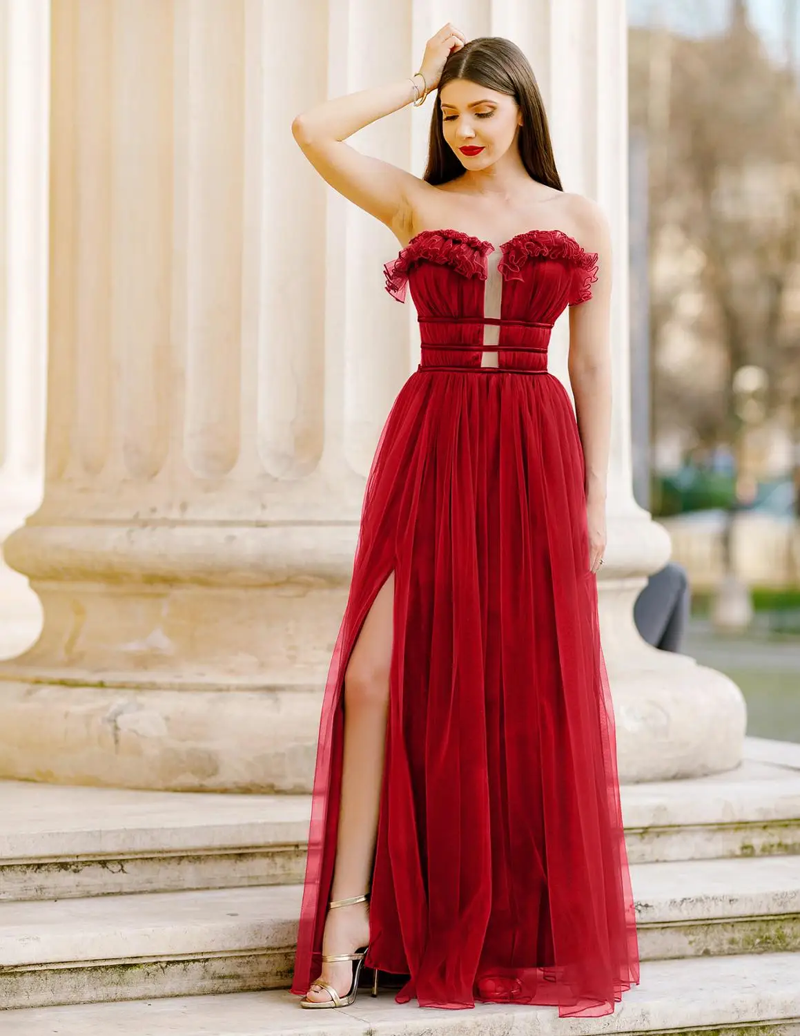 Linglewei New Spring and Summer Women's Dress Sleeveless strapless dress new sexy waistband split dress long dress
Linglewei New Spring and Summer Women's Dress Sleeveless strapless dress new sexy waistband split dress long dress
