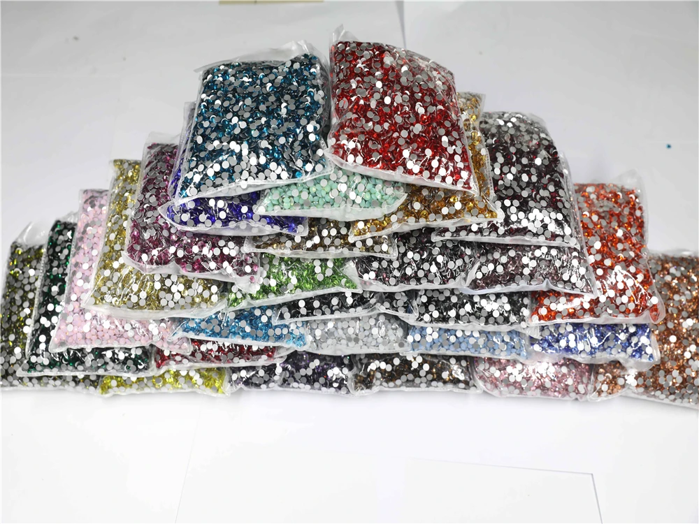 

14400pcs Wholesale Flatback Crystal AB Non hotfix Rhinestones in Bulk Package SS3-SS20 Clear AB Strass for Nail Art Decoretion