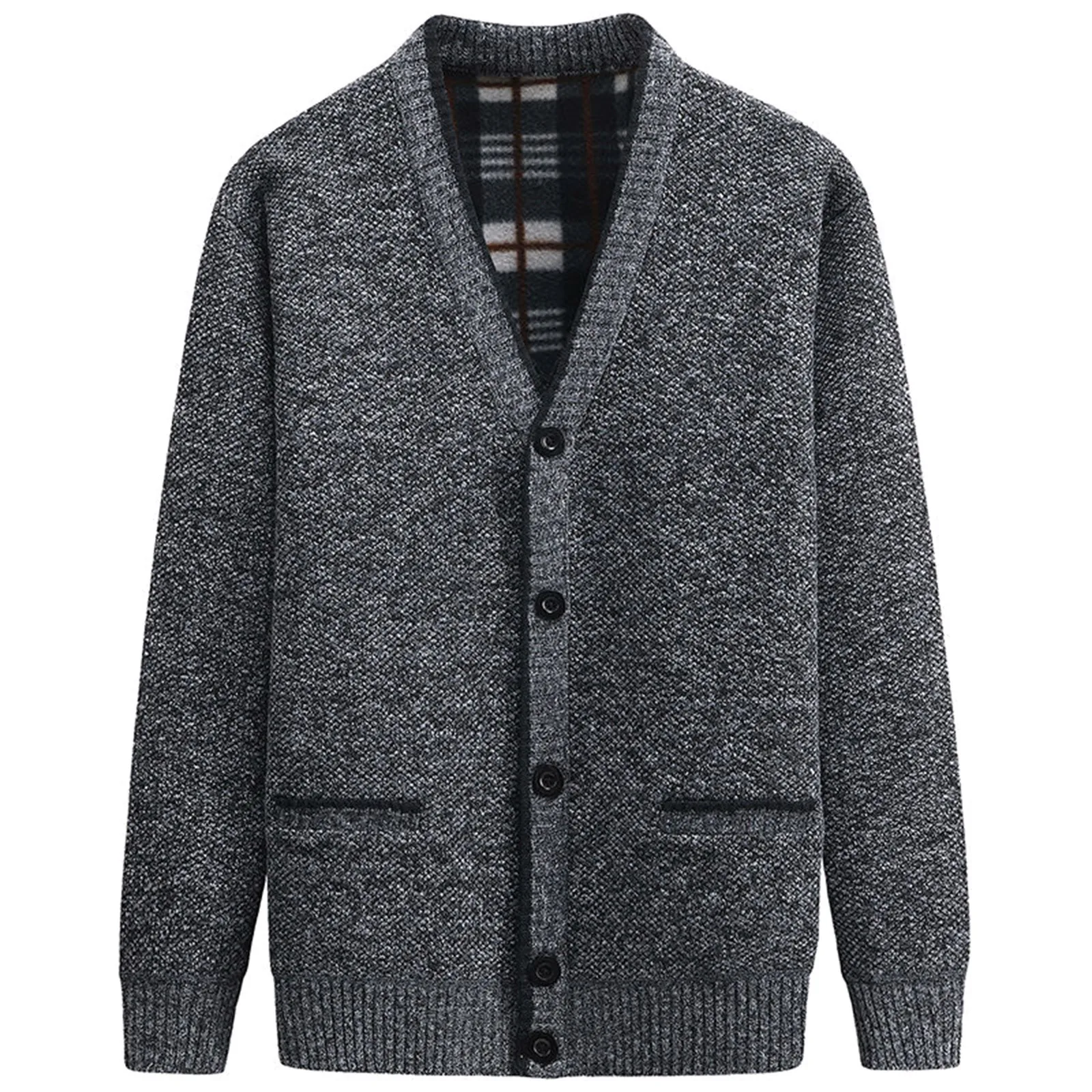 2021 Autumn and Winter Men's Cardigan Button Up Long Sleeve V-Neck Knitted Cardigan With Pockets Solid Color ropa de hombre
2021 Autumn and Winter Men's Cardigan Button Up Long Sleeve V-Neck Knitted Cardigan With Pockets Solid Color ropa de hombre