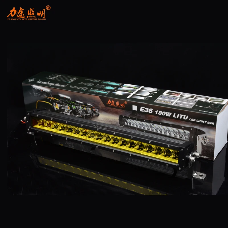 2020 LITU 20.5 inch 180W LED Light Bar E36 with Yellow/White Flood/Spot Lighting for Offroad/SUV/ATV/Truck/Auto Lighting System
2020 LITU 20.5 inch 180W LED Light Bar E36 with Yellow/White Flood/Spot Lighting for Offroad/SUV/ATV/Truck/Auto Lighting System