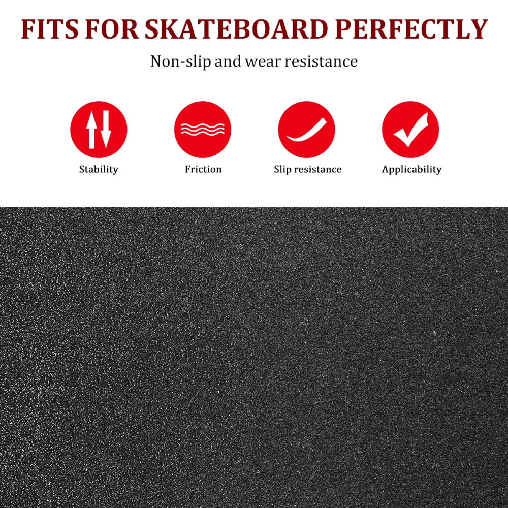 VORCOOL Skateboard Grip Tape Sheet Sandpaper for Rollerboard Stairs Pedal Wheelchair 80x20cm (Black, Random Protective Fi
VORCOOL Skateboard Grip Tape Sheet Sandpaper for Rollerboard Stairs Pedal Wheelchair 80x20cm (Black, Random Protective Fi