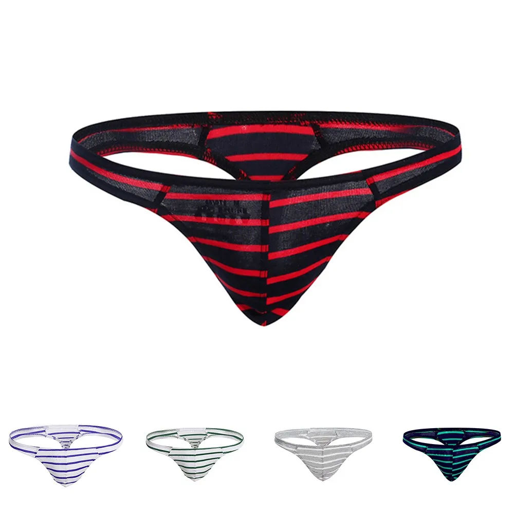 New Striped Mini Bikini Men Sexy T-Panties Thong Pouch G-String Gays Underwear Low Waist T-Back Briefs Breathable Panties 2021
New Striped Mini Bikini Men Sexy T-Panties Thong Pouch G-String Gays Underwear Low Waist T-Back Briefs Breathable Panties 2021