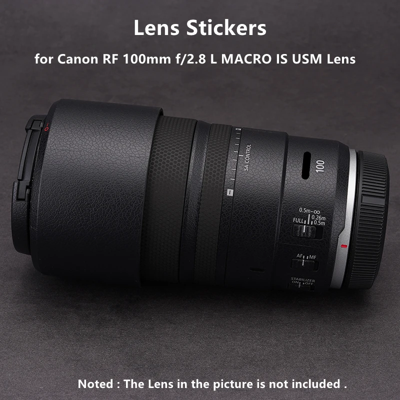 

RF100 F2.8 / RF 100 Lens Sticker Vinyl Decal Skin Wrap Cover for Canon RF 100mm f/2.8 L MACRO IS USM Lens Protective Cover Film