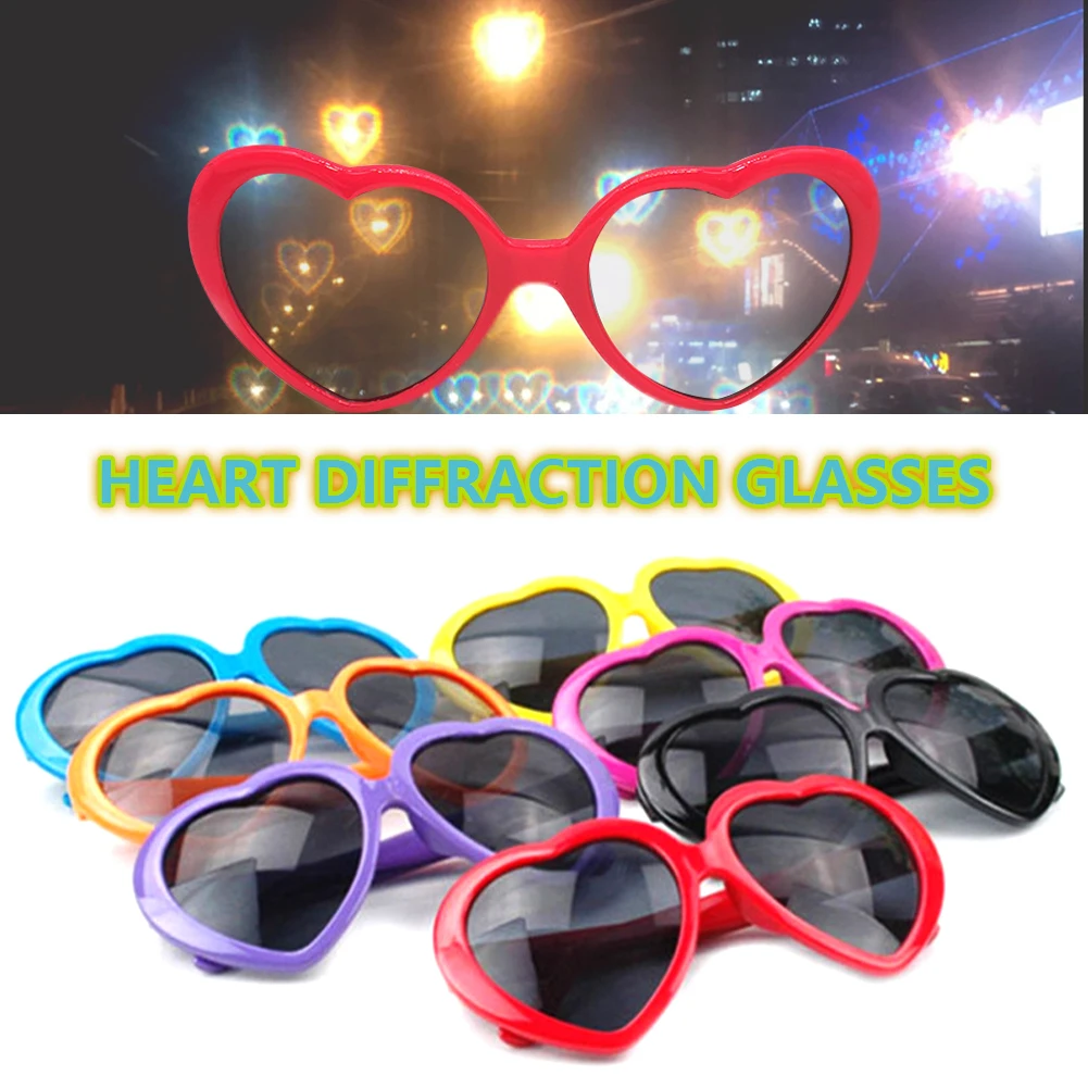 Heart Shaped Effects Glasses Special Effect EDM Festival Light Changing Eyewear for Outdoor Music Party/Bar/Fireworks Displays
Heart Shaped Effects Glasses Special Effect EDM Festival Light Changing Eyewear for Outdoor Music Party/Bar/Fireworks Displays