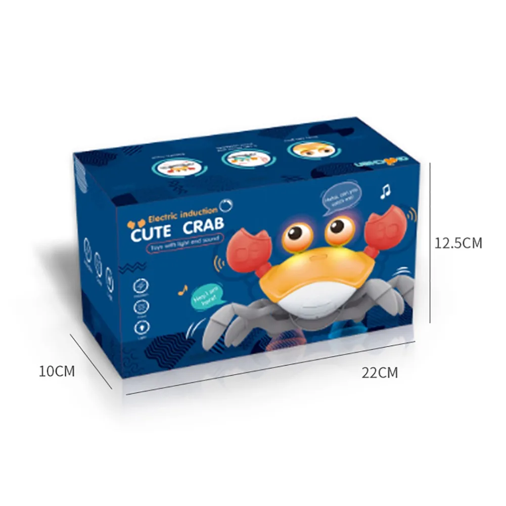 Electric Induction Cartoon Crab Toy For KidsAutomatic Obstacle Avoidance Crab Toy Light Music Charging Simulation Crab Run Toy
Electric Induction Cartoon Crab Toy For KidsAutomatic Obstacle Avoidance Crab Toy Light Music Charging Simulation Crab Run Toy