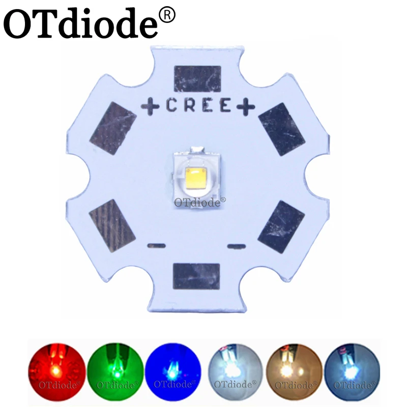 Фото Светодиодный диодный излучатель Cree 3W XPE2 высокомощный 8 мм/12 мм/14 мм/16 мм/20 мм