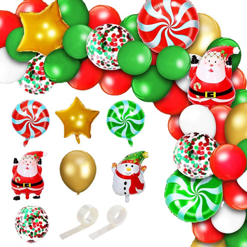 149PCS Merry Christmas Decorations Gold Red Green Latex Balloon Star Foil Balloon Arch Garland Kit for Christmas Supplies
149PCS Merry Christmas Decorations Gold Red Green Latex Balloon Star Foil Balloon Arch Garland Kit for Christmas Supplies