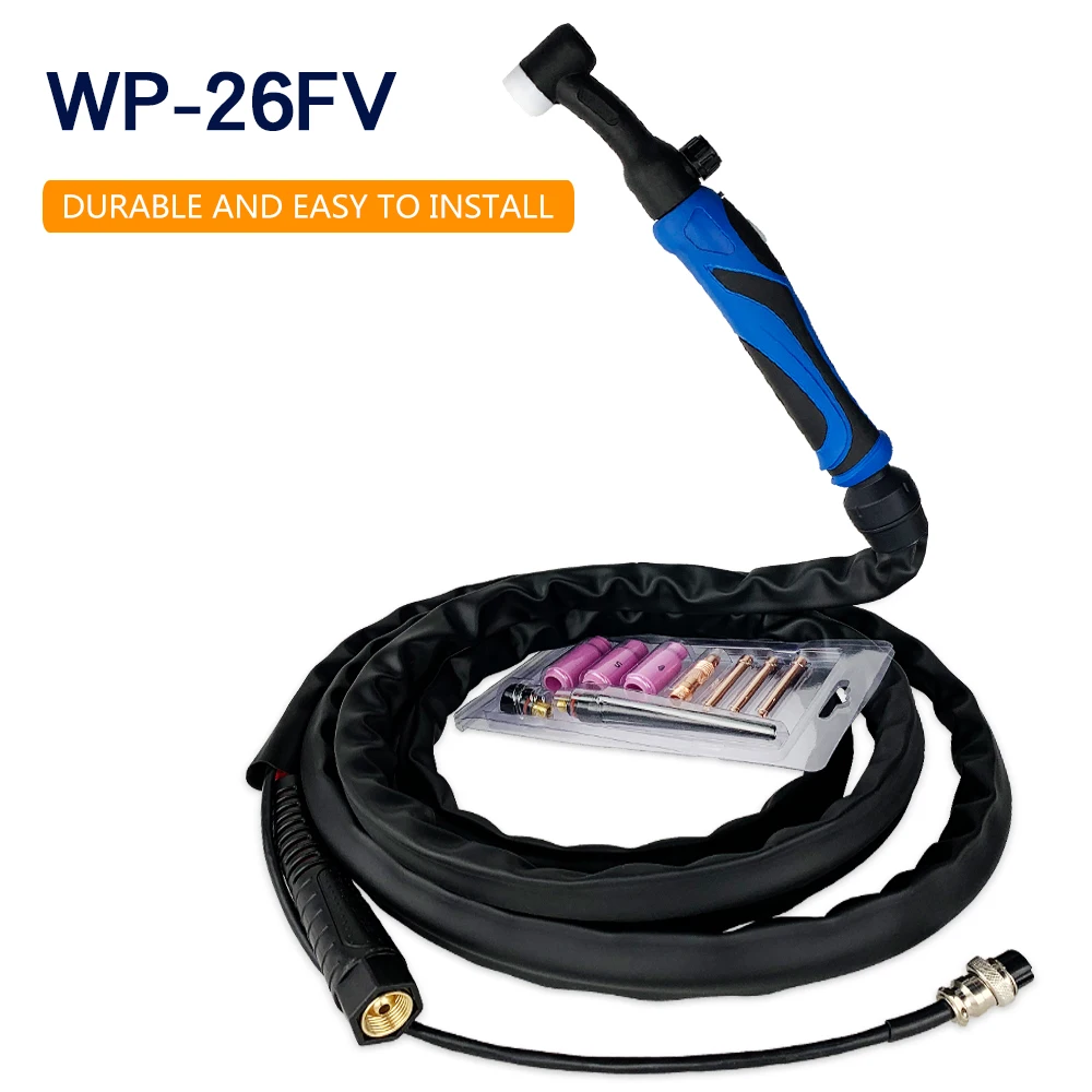wp26fv argon arc welding torch with 3.7m cable and air-cooled tig torch for tig machines
wp26fv argon arc welding torch with 3.7m cable and air-cooled tig torch for tig machines