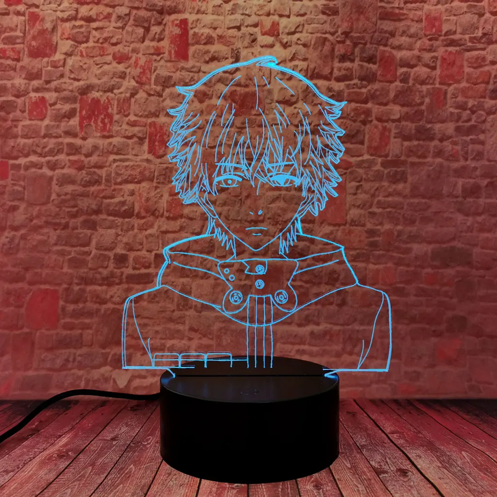 Cool 3D Illusion LED Desk Nightlight Colorful Changing Light Tokyo Ghoul Anime Figure Toys for Children
Cool 3D Illusion LED Desk Nightlight Colorful Changing Light Tokyo Ghoul Anime Figure Toys for Children
