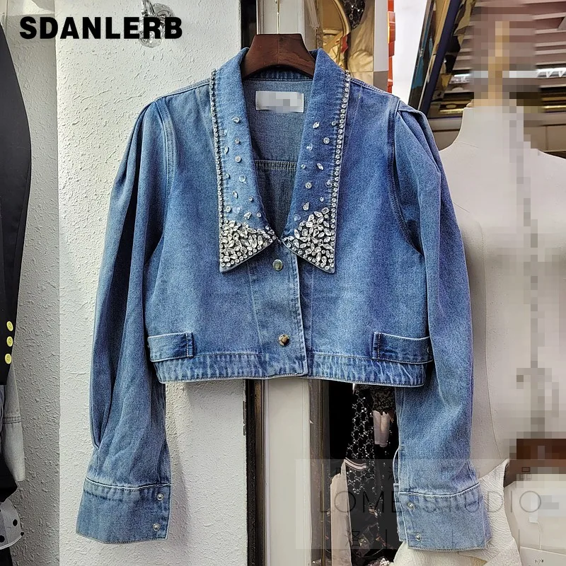 Женская джинсовая куртка с длинным рукавом, свободная короткая джинсовая куртка с отложным воротником и буффами на рукавах, с широкой талие...
Женская джинсовая куртка с длинным рукавом, свободная короткая джинсовая куртка с отложным воротником и буффами на рукавах, с широкой талие...