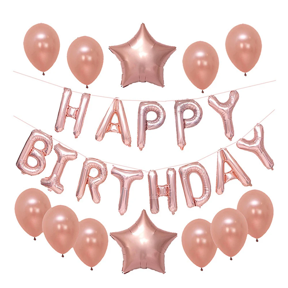 Rose Gold Birthday Decoration Set Letters Happy Birthday Balloons Kids Adults Birthday Party Decor Baby Shower Supplies Balloon
Rose Gold Birthday Decoration Set Letters Happy Birthday Balloons Kids Adults Birthday Party Decor Baby Shower Supplies Balloon