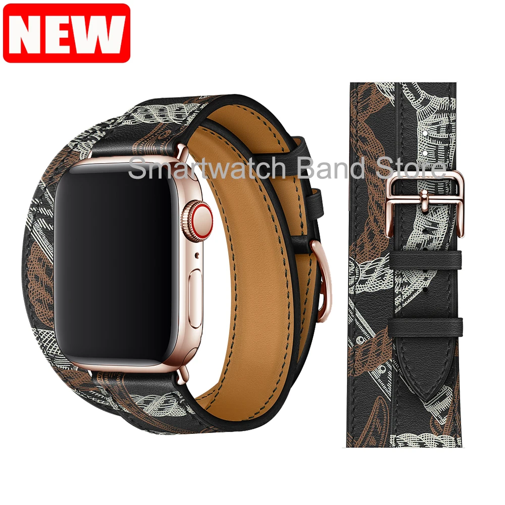 Ремешок с пряжкой для Apple Watch 6 5 4 3 2 1 Band 38 мм 42 44 Swift кожаный браслет iWatch | Наручные