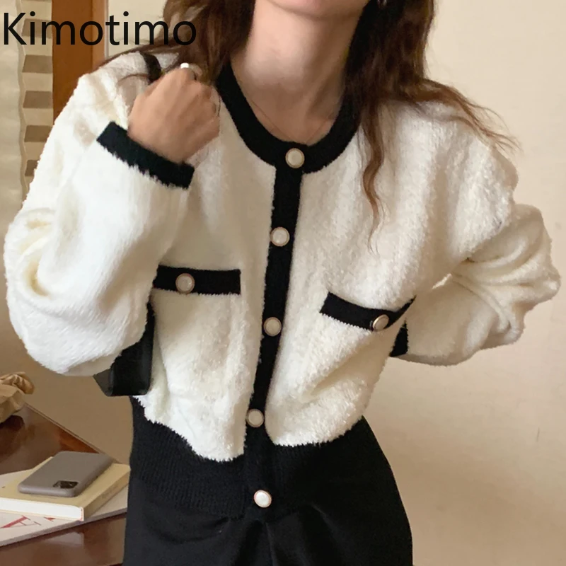 Кардиган Kimotimo Женский трикотажный, шикарная винтажная рубашка контрастных цветов в Корейском стиле, осенне-зимний темпераментный Топ с дли...
Кардиган Kimotimo Женский трикотажный, шикарная винтажная рубашка контрастных цветов в Корейском стиле, осенне-зимний темпераментный Топ с дли...