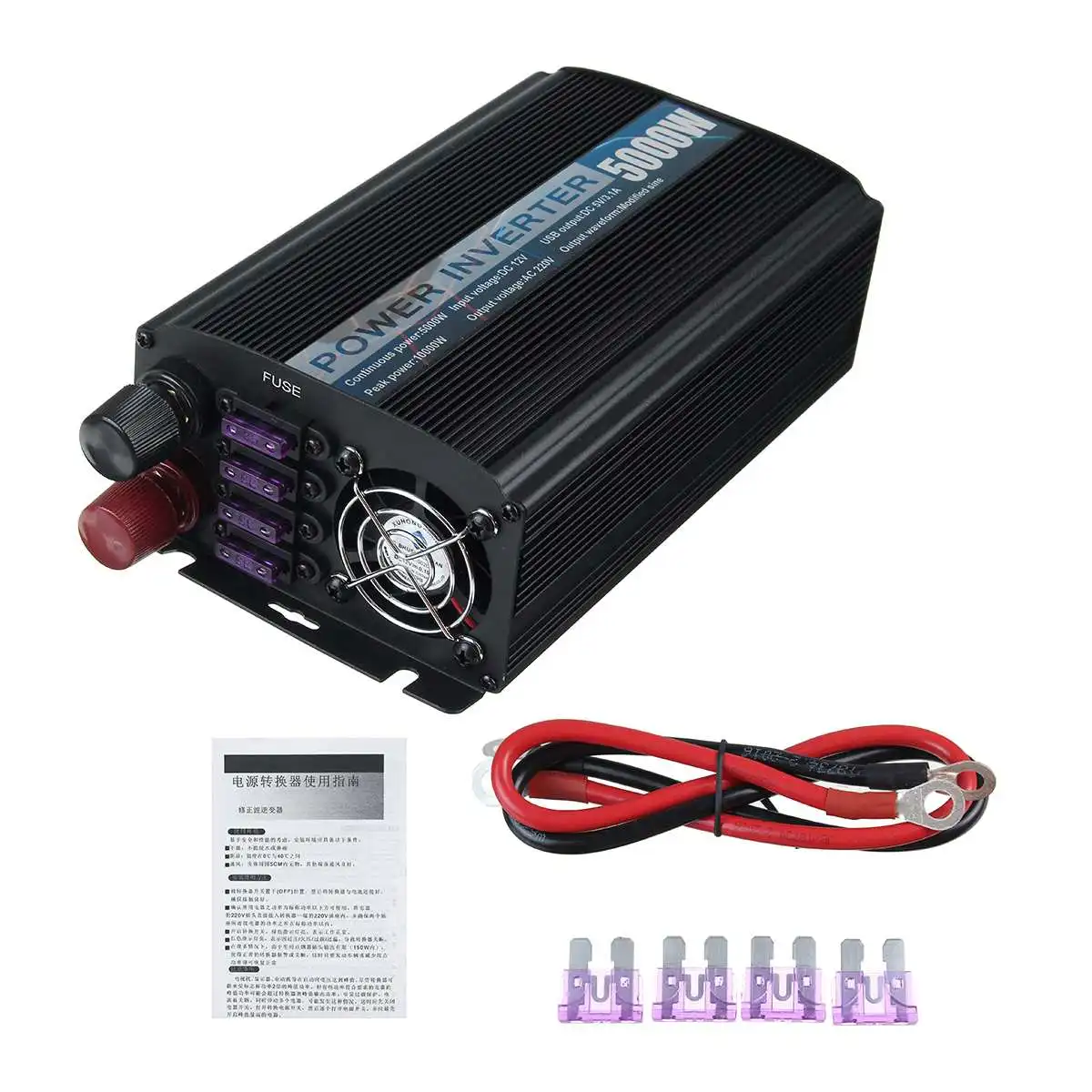 Max 10000W DC 12V to AC 220V Car Power Inverter Charger Converter Adapter Dual USB Charge Modified Sine Wave Voltage Transformer
Max 10000W DC 12V to AC 220V Car Power Inverter Charger Converter Adapter Dual USB Charge Modified Sine Wave Voltage Transformer