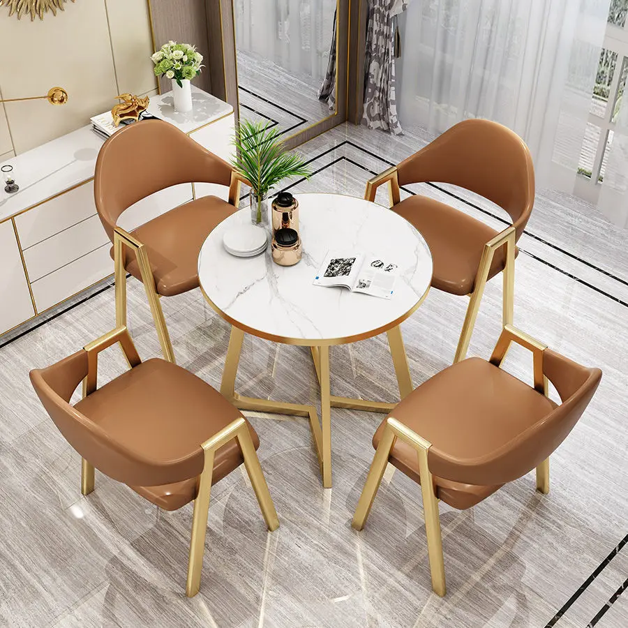 

Nordic Coffe Table and Chairs Set for Restaurant Office Reception Cafe Table Balcony Living Room Furniture Dinette Table Set