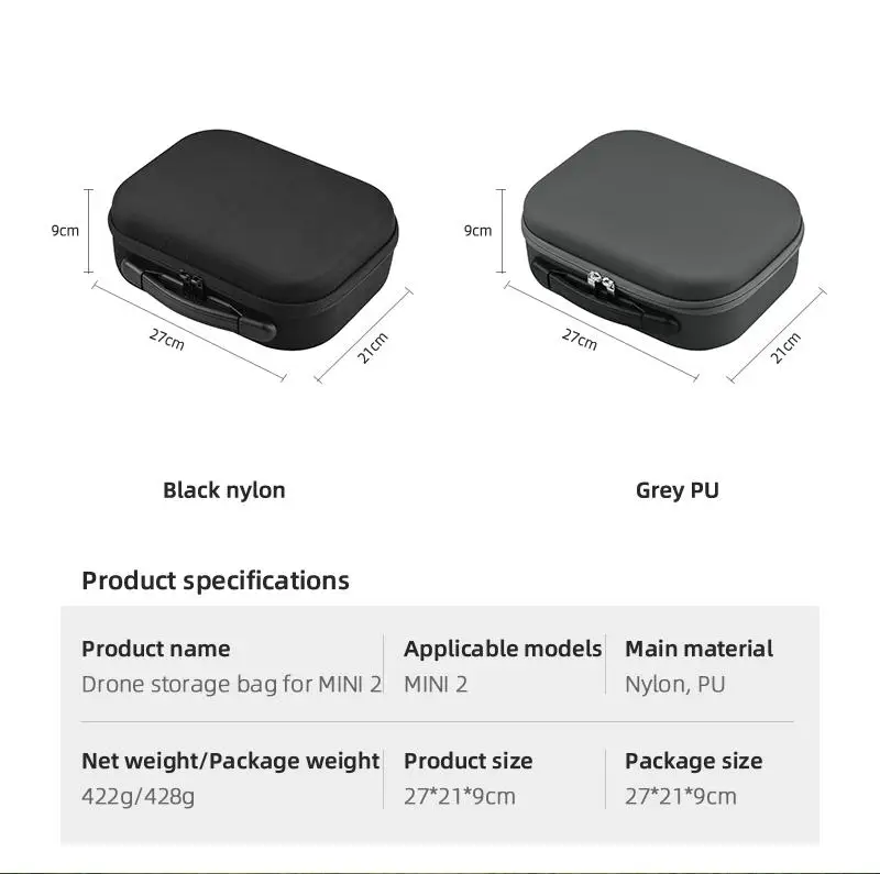 For Mini 2 Drone Remote Control Accessory Nylon Handbag Storage Portable Wear-resistant Hard Shell Cover Carry Case Black Color
For Mini 2 Drone Remote Control Accessory Nylon Handbag Storage Portable Wear-resistant Hard Shell Cover Carry Case Black Color