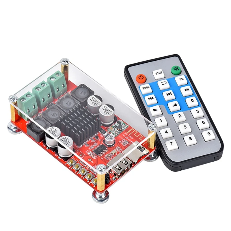 Двухканальный цифровой Bluetooth o усилитель мощности 2X50W, U-диск, TF карта, декодер с беспроводным пультом дистанционного управления
Двухканальный цифровой Bluetooth o усилитель мощности 2X50W, U-диск, TF карта, декодер с беспроводным пультом дистанционного управления