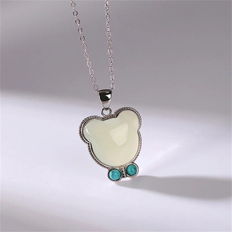 Uglyless Handsome Mr Bear Jewelry Sets for Women Lovely Animals Birthday Gift Jade Bears Rings + Necklaces with Chain 925 Silver
Uglyless Handsome Mr Bear Jewelry Sets for Women Lovely Animals Birthday Gift Jade Bears Rings + Necklaces with Chain 925 Silver