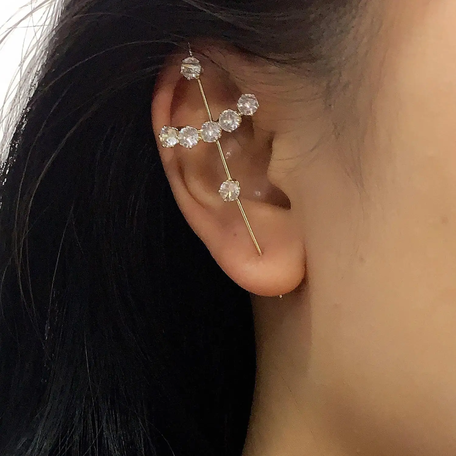 Rhinestone Cross Earring for Women Gold Color Long Needle Stud Earrings Statement Exaggerated Bohemia Ear Ring Jewelry 2021 New
Rhinestone Cross Earring for Women Gold Color Long Needle Stud Earrings Statement Exaggerated Bohemia Ear Ring Jewelry 2021 New