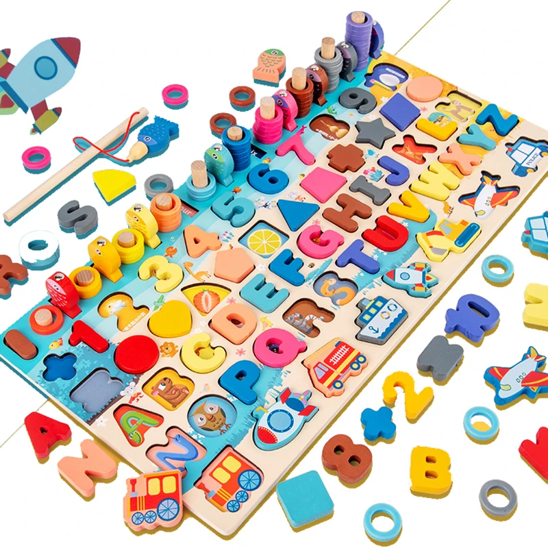 Preschool Kids Educational Montessori Wooden Toys Count Geometric Shape Cognition Casual Interaction Game Toy For Children Kid
Preschool Kids Educational Montessori Wooden Toys Count Geometric Shape Cognition Casual Interaction Game Toy For Children Kid