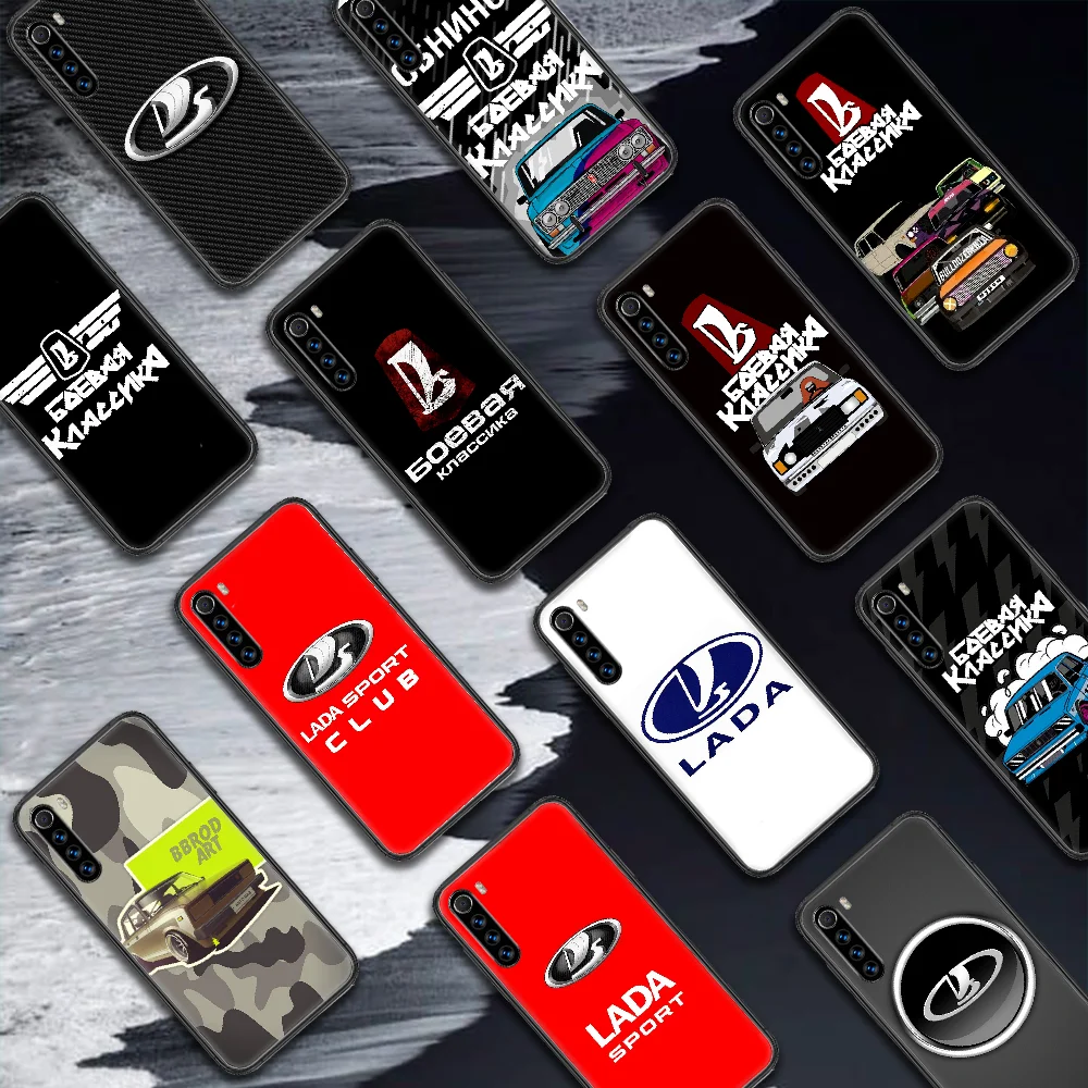 

LADA Car Logo Phone Case For Xiaomi Redmi Note 7 8 8T 9 9S 4X 7 7A 9A K30 Pro Ultra black Prime Tpu Hoesjes 3D Cell Fashion Etui