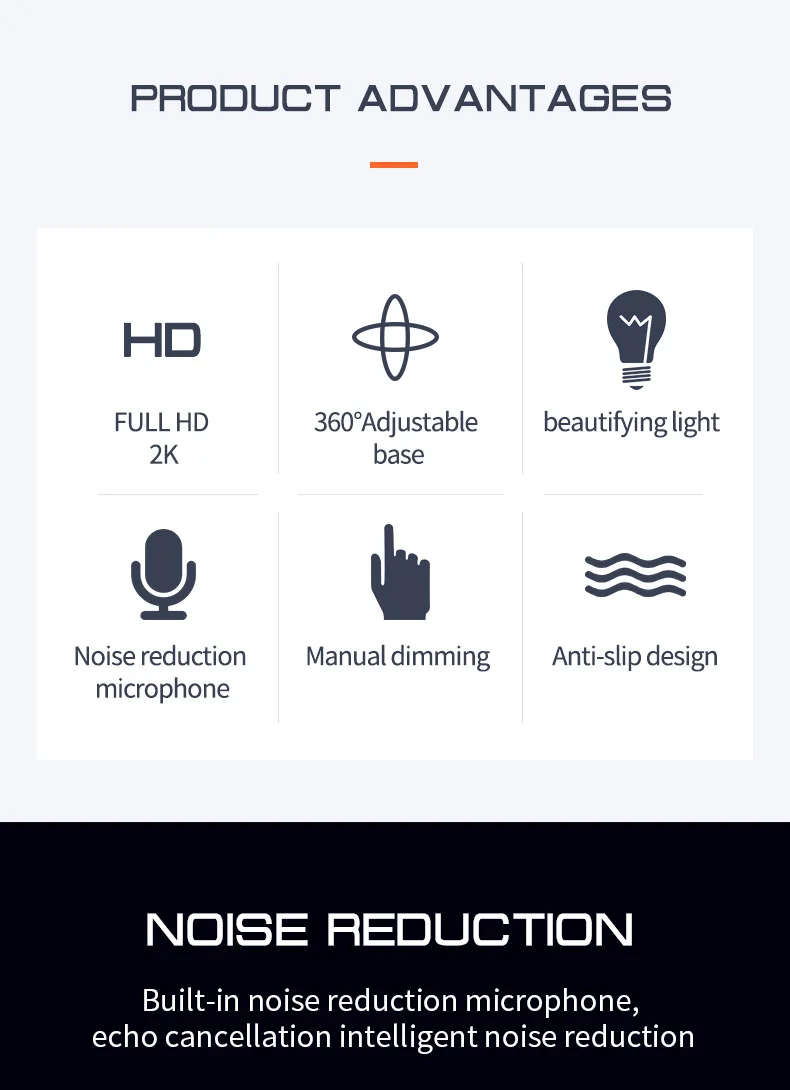 1080P 2K WebCam Computer Camera Webcam Auto Focus HD Fill Light Web Cam With Microphone LED Light Camera For Conference
1080P 2K WebCam Computer Camera Webcam Auto Focus HD Fill Light Web Cam With Microphone LED Light Camera For Conference