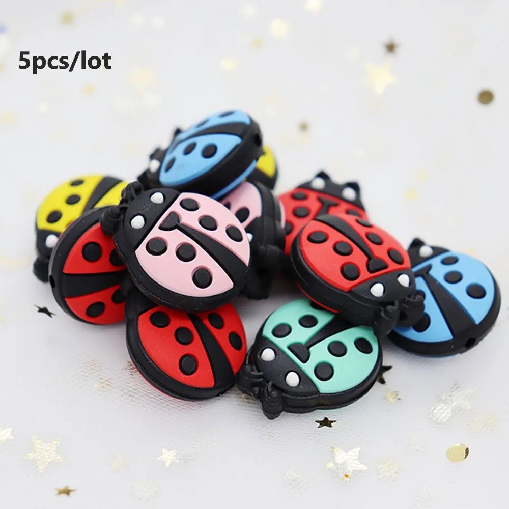 5Pcs Ladybug Perle Silicone Dentition animal Silicone Beads Ladybird Baby Teething Nursing DIY Beads Baby Teething Necklace Toys
5Pcs Ladybug Perle Silicone Dentition animal Silicone Beads Ladybird Baby Teething Nursing DIY Beads Baby Teething Necklace Toys