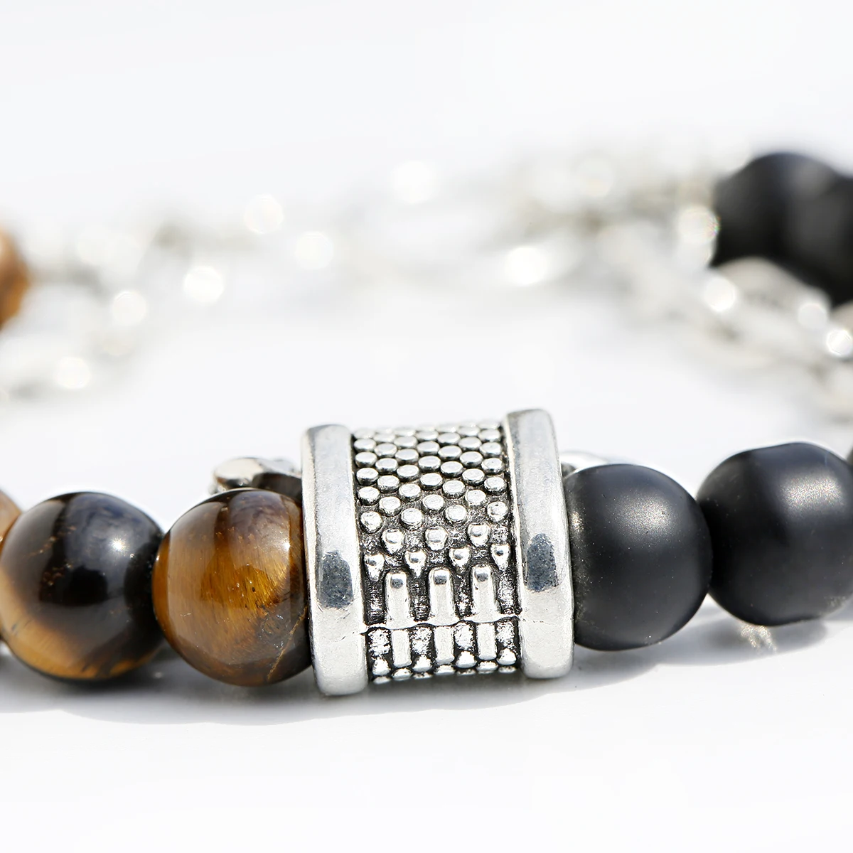 High Quality Natural Stone Chains Bracelets For Mens Wrist Bracelet Charms Tiger Eye White Howlite Cool Man Jewelry Handmade
High Quality Natural Stone Chains Bracelets For Mens Wrist Bracelet Charms Tiger Eye White Howlite Cool Man Jewelry Handmade