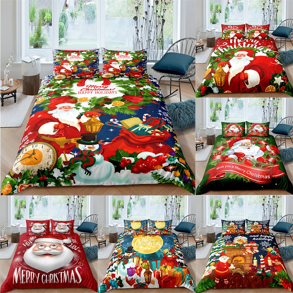 3D Printed Merry Christmas Bedding Set 2/3 Pcs Queen/Twin/King Size Duvet Cover Christmas Decoration For Home Textiles
3D Printed Merry Christmas Bedding Set 2/3 Pcs Queen/Twin/King Size Duvet Cover Christmas Decoration For Home Textiles