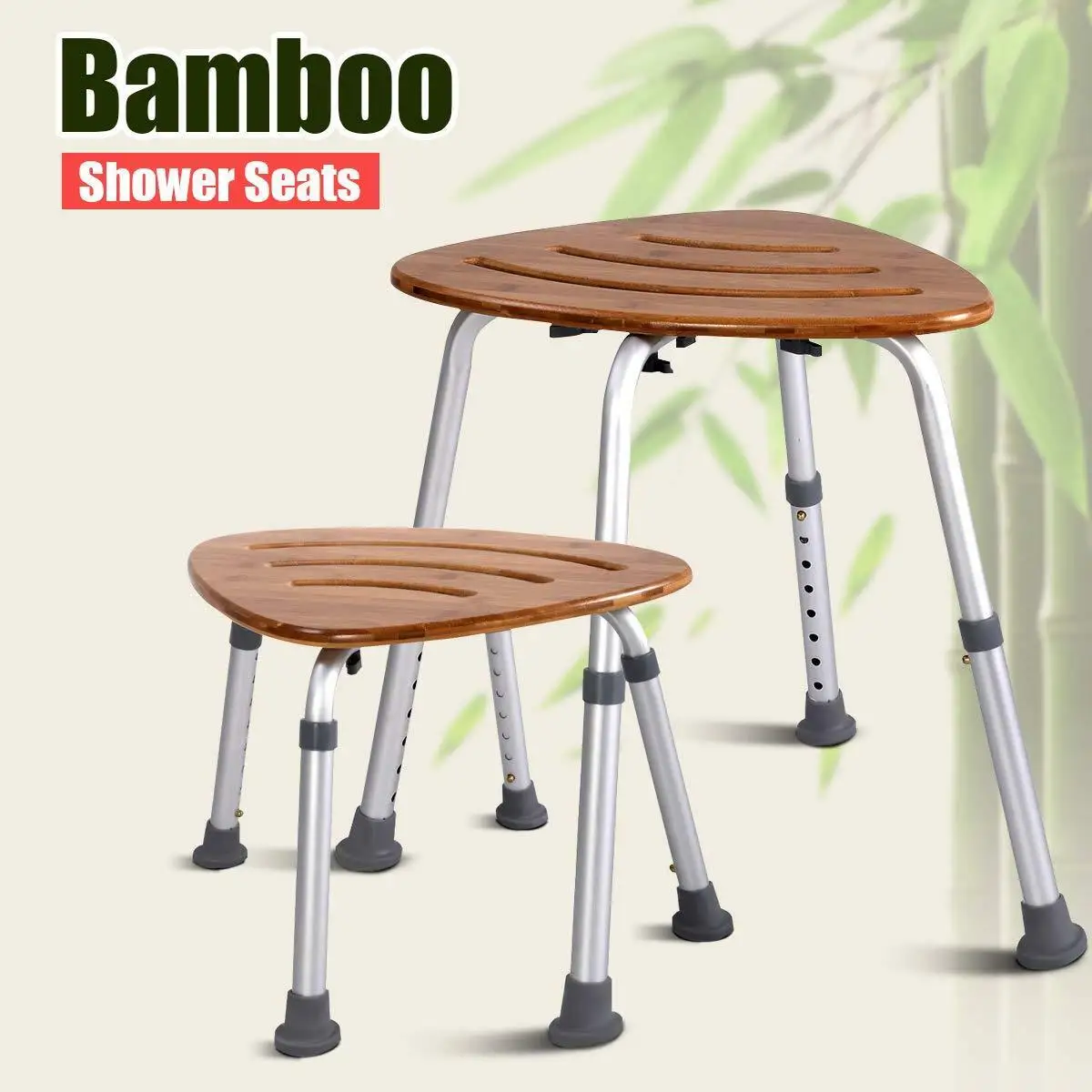 Costway Bamboo Bath Seat Shower Chair Triangular Fanshaped Slip-Resistant Rubber Tip
Costway Bamboo Bath Seat Shower Chair Triangular Fanshaped Slip-Resistant Rubber Tip