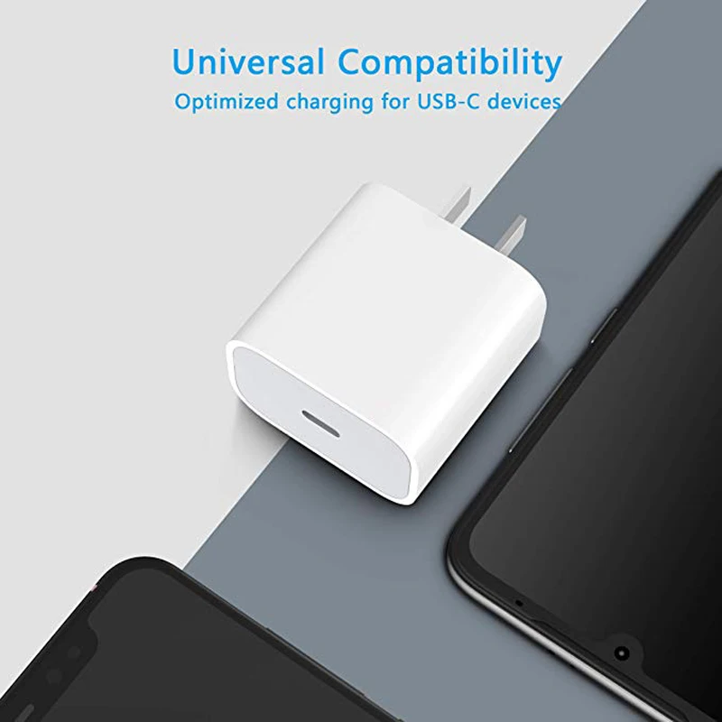 

PUJIMAX PD 20W Quick Charge QC3.0 USB-C Type C Fast Charging Charger For iPhone 12 Pro Samsung Xiaomi Wall Mobile Phone Charger