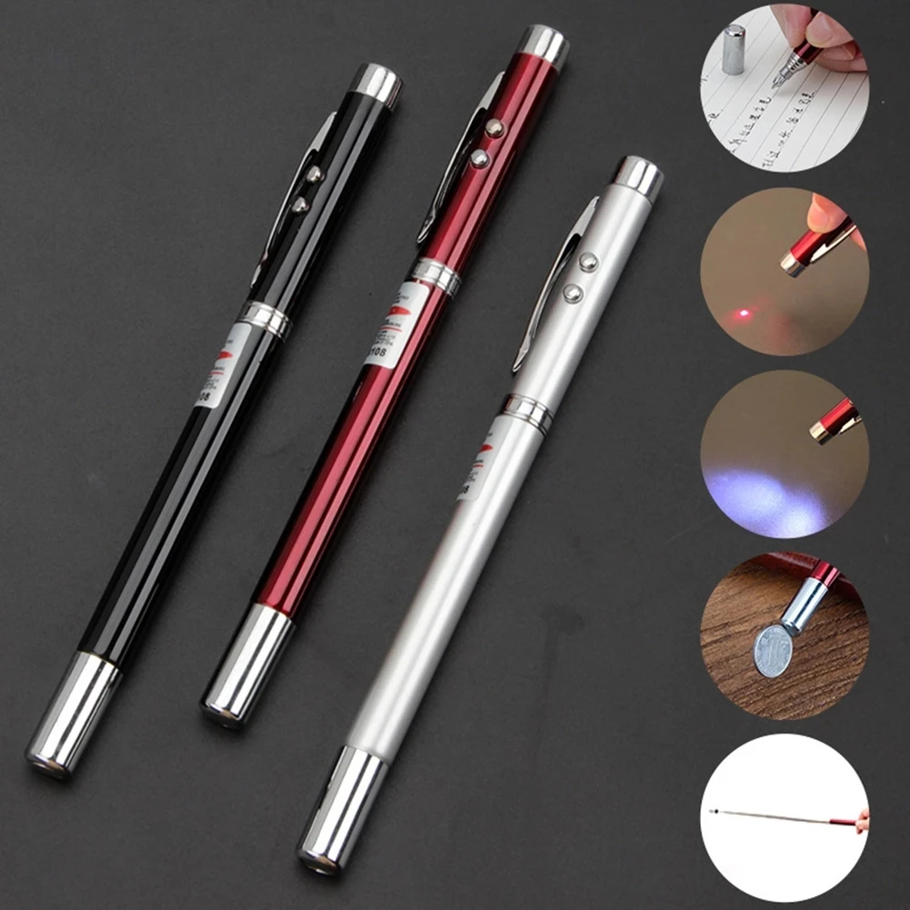 5 In 1 Multifunctional LED Light Magnet Function Capacitor Pointer Pen Laser Type Handheld Metal Body Electronic Ballpoint Pens
5 In 1 Multifunctional LED Light Magnet Function Capacitor Pointer Pen Laser Type Handheld Metal Body Electronic Ballpoint Pens