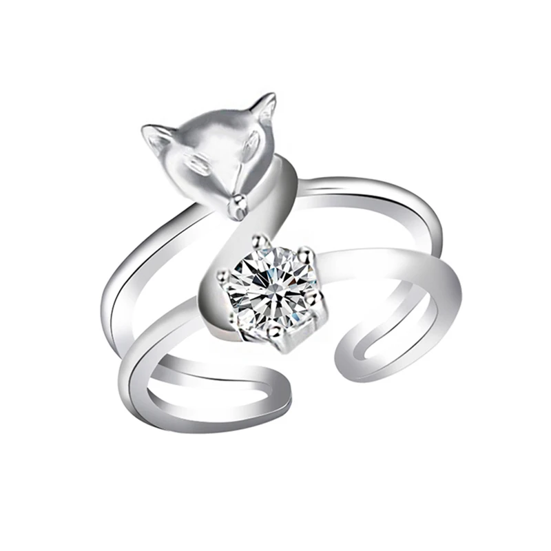 Personality Fashion Fox Rings For Women Wedding Engagement Ladies Rings Creative Crystal Zircon Ring Resizable Valentine's Gifts
Personality Fashion Fox Rings For Women Wedding Engagement Ladies Rings Creative Crystal Zircon Ring Resizable Valentine's Gifts