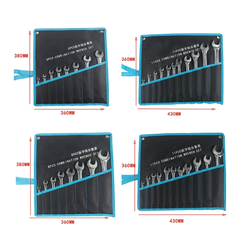 8/11Pcs Ratchet Combination Wrench Set with Roll-up Storage Pouch Chrome Vanadium Steel Spanner Hand Repair Tools 
8/11Pcs Ratchet Combination Wrench Set with Roll-up Storage Pouch Chrome Vanadium Steel Spanner Hand Repair Tools