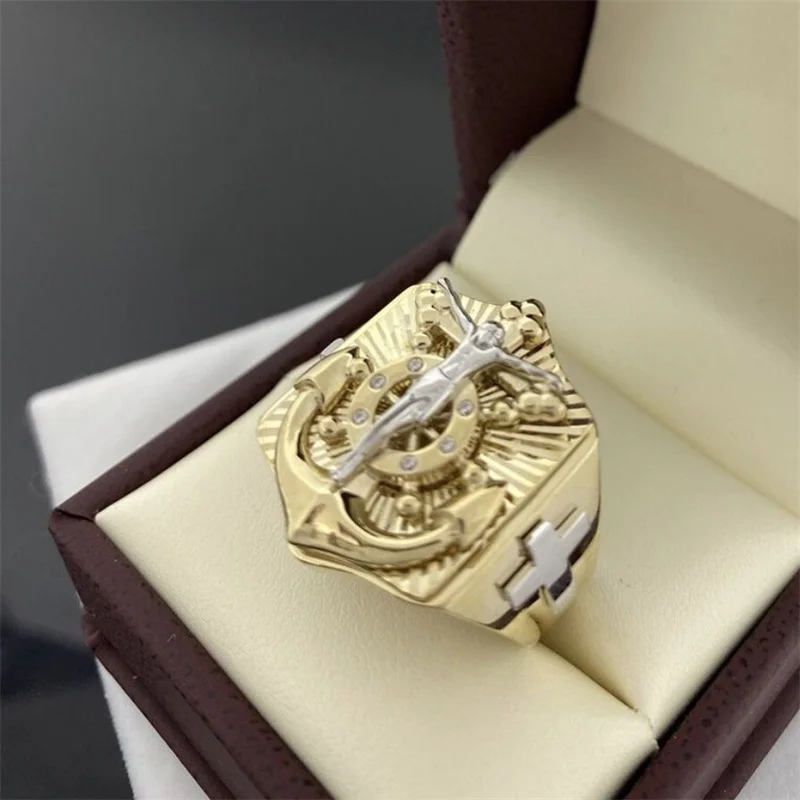 New retro personality creative Christian ethnic style ring personality men's ring Jesus cross ring jewelry wholesale
New retro personality creative Christian ethnic style ring personality men's ring Jesus cross ring jewelry wholesale