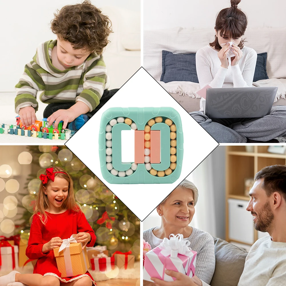 Rotating Magic Beans Cube Fingertip Fidget Toys Kids Adults Stress Relief Spin Bead Puzzles Children Education Intelligence Game
Rotating Magic Beans Cube Fingertip Fidget Toys Kids Adults Stress Relief Spin Bead Puzzles Children Education Intelligence Game