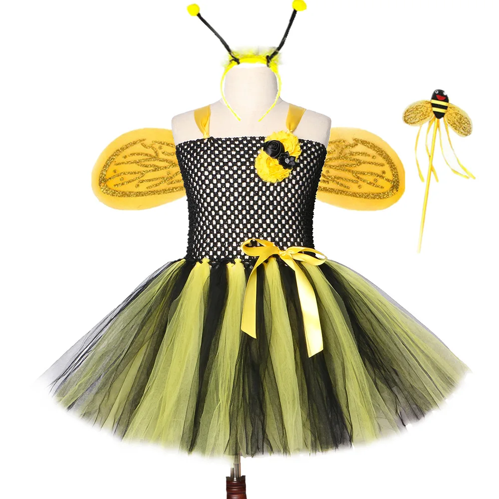 1 Set Bee Girls Tutu Dress Yellow Black Honeybee Fairy Costume Dress Outfit Kids Girls Halloween Masquerade Party Fancy Dresses
1 Set Bee Girls Tutu Dress Yellow Black Honeybee Fairy Costume Dress Outfit Kids Girls Halloween Masquerade Party Fancy Dresses