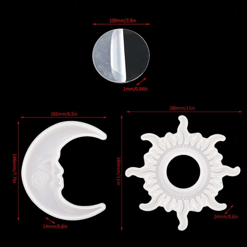 Sun Moon Mirror Epoxy Resin Mold Wall Decoration Mirrors Casting Silicone Mould DIY Crafts Ornaments Making Tools
Sun Moon Mirror Epoxy Resin Mold Wall Decoration Mirrors Casting Silicone Mould DIY Crafts Ornaments Making Tools