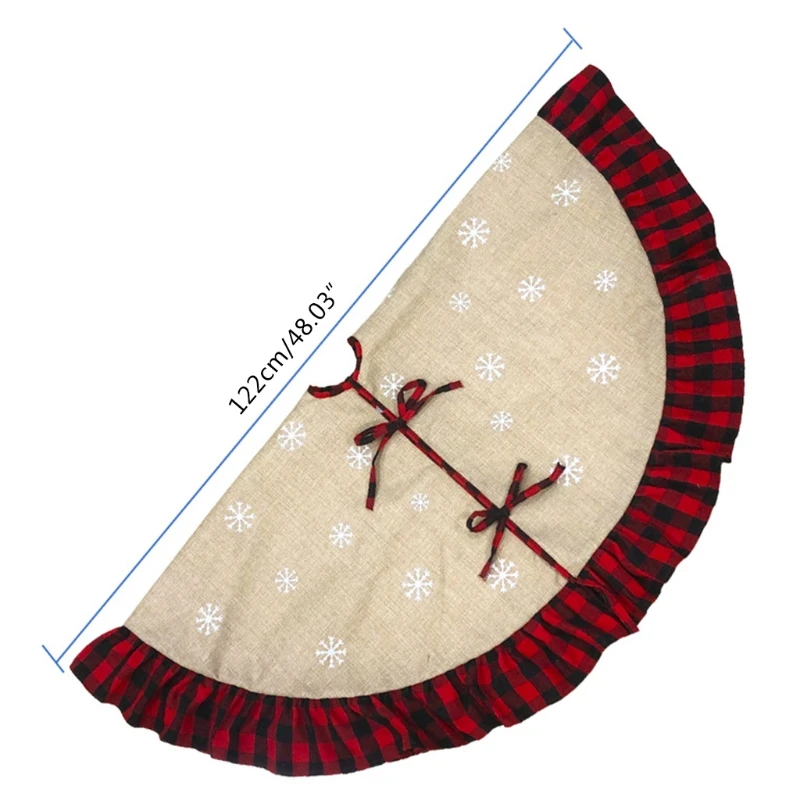 Christmas Tree Skirt Red and Black Buffalo Check Plaid Tree Skirt with Snowflake Design 48inch Double Layers Tree Skirt F19B
Christmas Tree Skirt Red and Black Buffalo Check Plaid Tree Skirt with Snowflake Design 48inch Double Layers Tree Skirt F19B