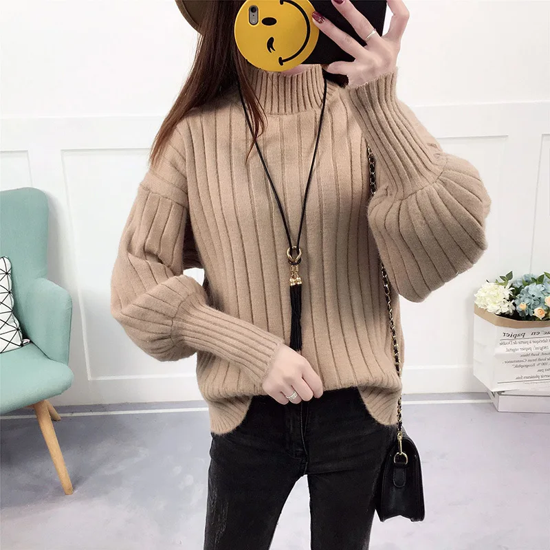 QRWR 2020 Autumn Winter Sweater Women Fashion Casual Solid Color Long Sleeve Pullover Sweater Elegant Lantern Sleeve Turtleneck
QRWR 2020 Autumn Winter Sweater Women Fashion Casual Solid Color Long Sleeve Pullover Sweater Elegant Lantern Sleeve Turtleneck