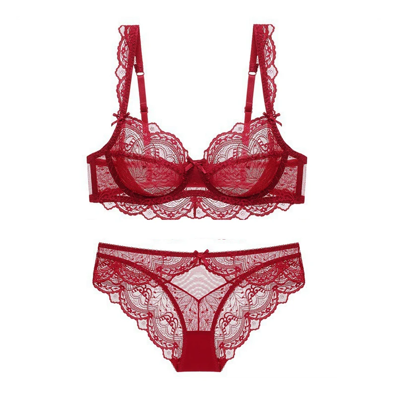 White Floral Lace Bra And Panties Transparent Sexy Lingerie Plus Size D E Underwire Push Up Bras Embroidery Underwear Women Sets
White Floral Lace Bra And Panties Transparent Sexy Lingerie Plus Size D E Underwire Push Up Bras Embroidery Underwear Women Sets