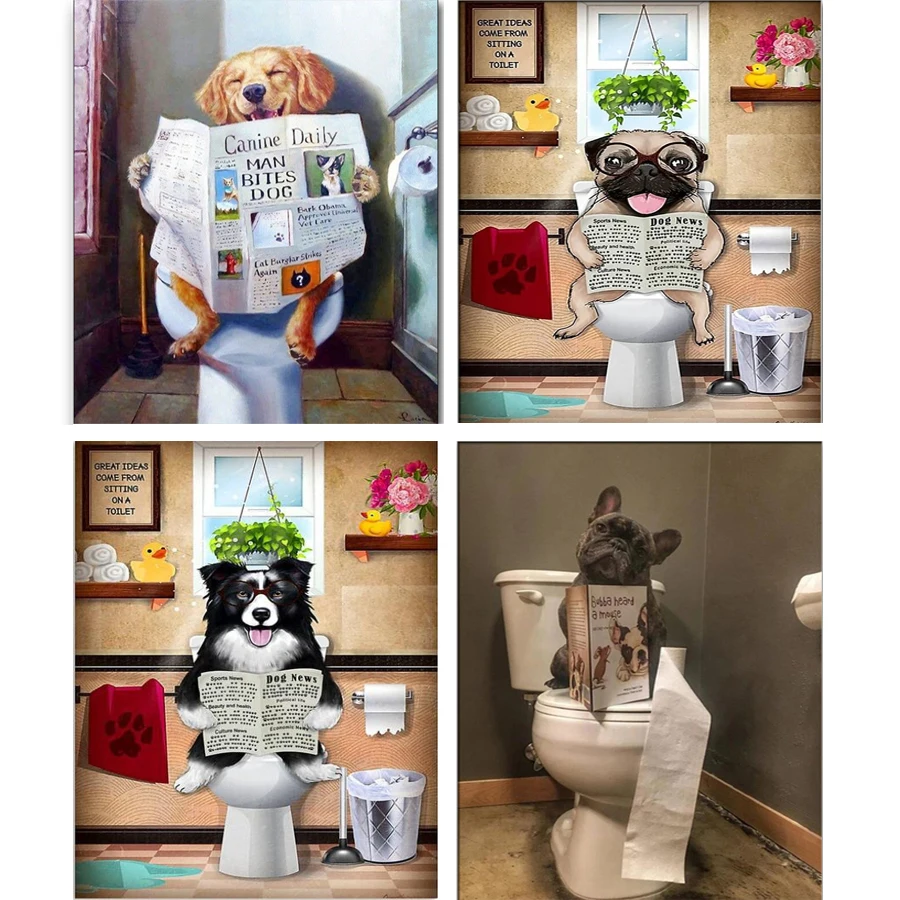 Full Circle Diamond DIY Diamond Painting Sharpei Dog Sitting On The Toilet Decorated With Diamond Embroidery Mosaic Cross Stitch
Full Circle Diamond DIY Diamond Painting Sharpei Dog Sitting On The Toilet Decorated With Diamond Embroidery Mosaic Cross Stitch