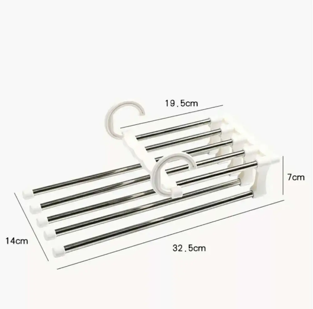 Wonderlife Multi-function Pants Hangers Telescopic Stainless Steel Hangable Anti-wrinkle Double Hook Cabinet Random color
Wonderlife Multi-function Pants Hangers Telescopic Stainless Steel Hangable Anti-wrinkle Double Hook Cabinet Random color