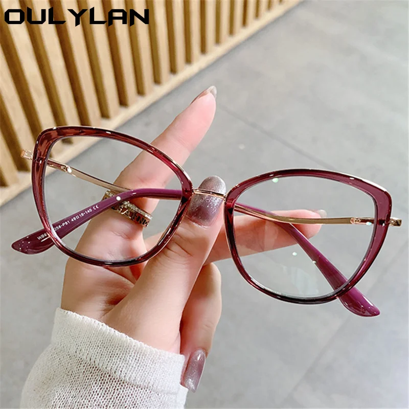 Oulylan TR90 Blue Light Blocking Glasses Frame Women Trend Cat Eye Spectacles Frames Lady Ins Popular Optical Decorative Glasses
Oulylan TR90 Blue Light Blocking Glasses Frame Women Trend Cat Eye Spectacles Frames Lady Ins Popular Optical Decorative Glasses