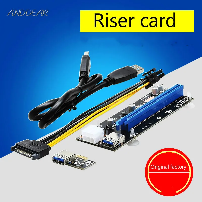ANDDEAR Экстремальный Новый pci e 1X до 16X удлинитель PCIe графический адаптер кабель USB sata