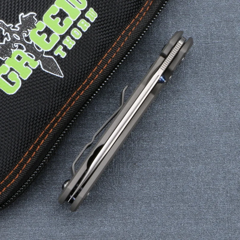 

GREEN THORN Small Sebenza 31 Folding Knife D2 Blade Titanium Handle Utility Camping Tools EDC Survival Pocket Knives