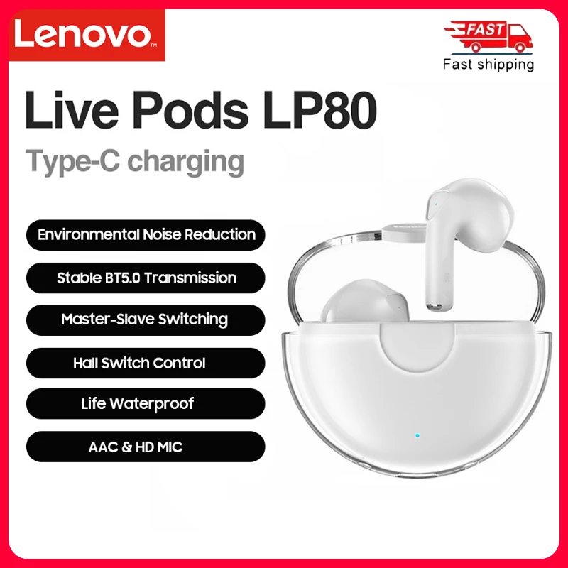 Original Lenovo LP80 BT 5.0 Wireless Earphones Sport Waterproof Headsets Low-Latency Gaming Headset Music Touch Control Earbuds
Original Lenovo LP80 BT 5.0 Wireless Earphones Sport Waterproof Headsets Low-Latency Gaming Headset Music Touch Control Earbuds