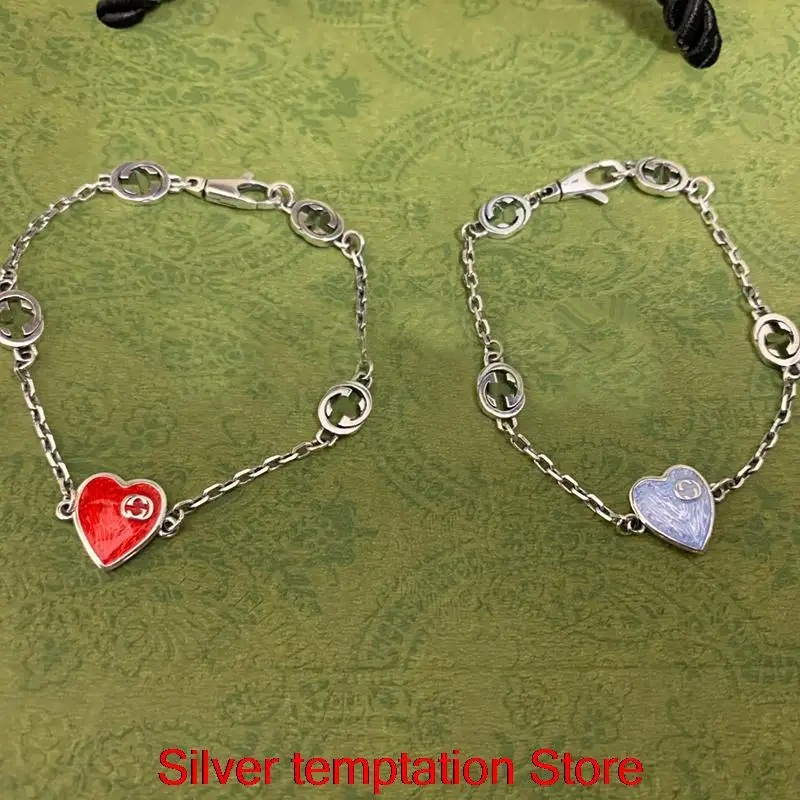 Ag925 Sterling Purple red love heart G Bracelets Men And Women Couple Trend Luxury Charma Ccessories Exquisite Original Gift
Ag925 Sterling Purple red love heart G Bracelets Men And Women Couple Trend Luxury Charma Ccessories Exquisite Original Gift
